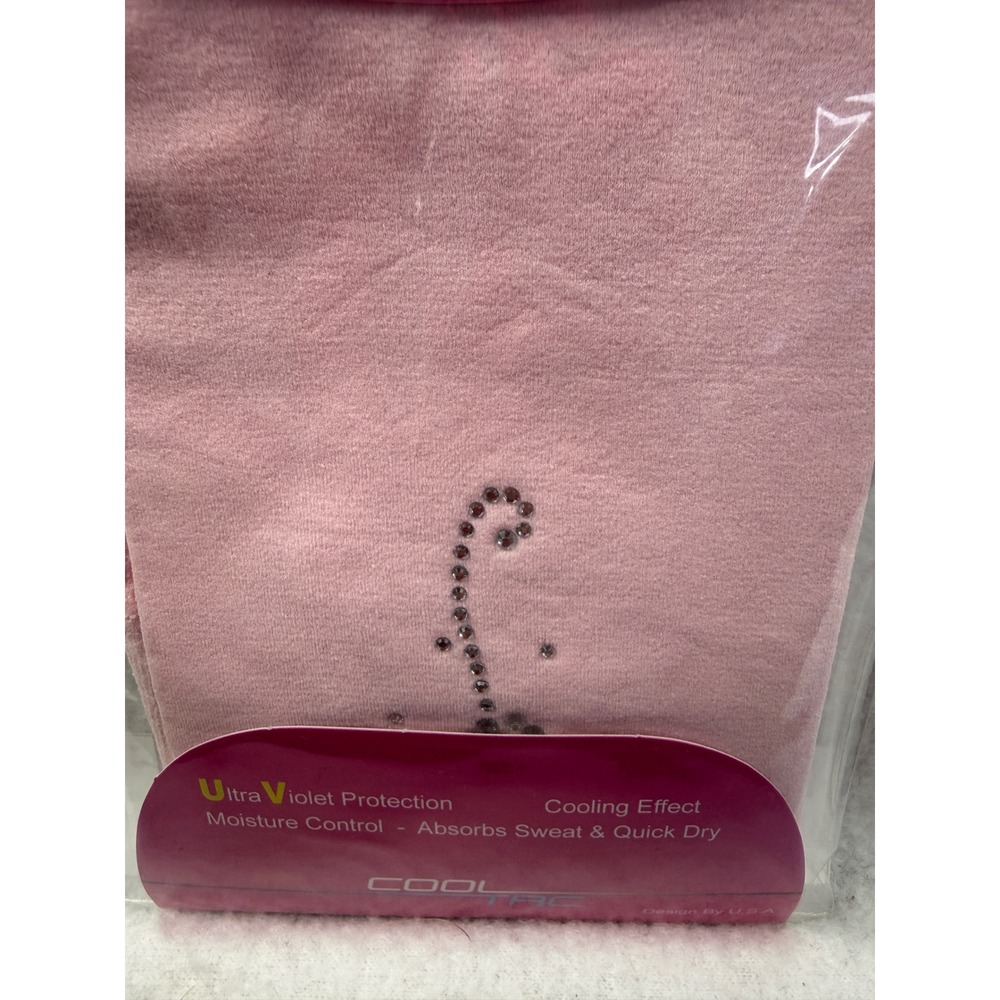 Cool Tac Pink UV Protection Guards Rhinestone Cooling Moisture Wicking Sleeves